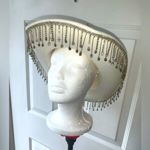 White Bling Beyonce Cowgirl Hat